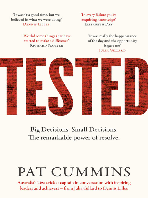 Title details for Tested by Pat Cummins - Available